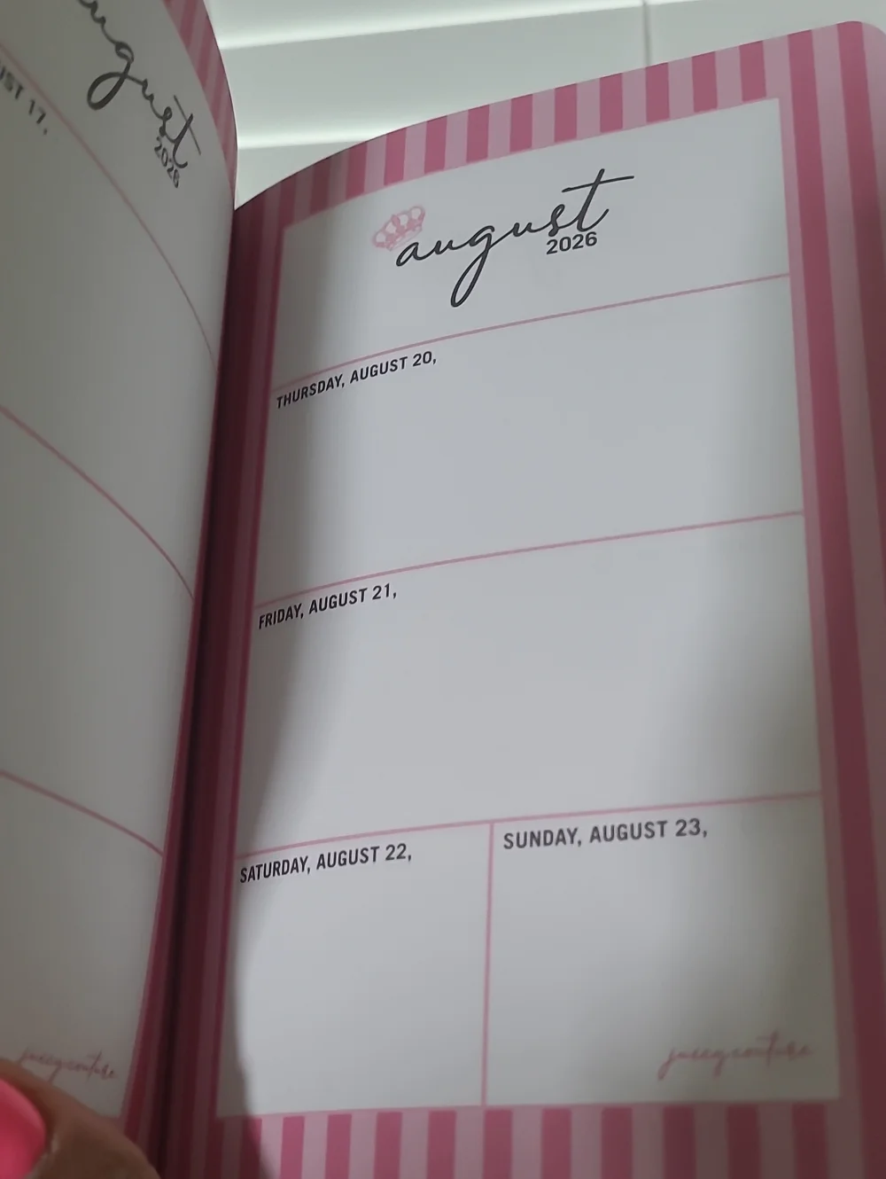 Juicy Couture Pink Keep It Juicy 18-Month Planner with Gold Pen